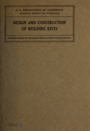 Design and Construction of building exits 1935
