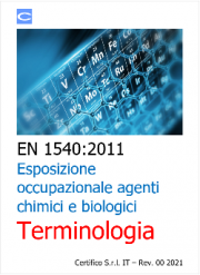 EN 1540:2011 Esposizione occupazionale agenti chimici e biologici | Terminologia