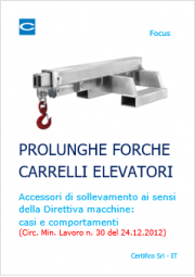 Prolunghe forche carrelli elevatori: casi e comportamenti