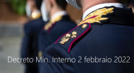 Decreto Min. Interno 2 febbraio 2022