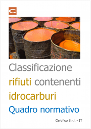 Classificazione rifiuti contenenti idrocarburi: Quadro normativo