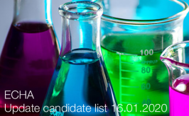 ECHA: Update candidate list 16.01.2020