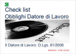 Check list Obblighi Datore di Lavoro D.Lgs. 81/2008