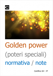 Golden power: normativa e note