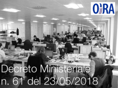 Decreto Ministeriale n. 61 del 23/05/2018