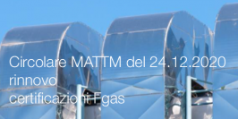 Circolare MATTM del 24.12.2020 | rinnovo certificazioni Fgas