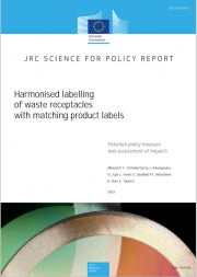 Harmonised labelling of waste receptacles with matching product labels