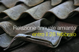 Bonifica amianto: relazione annuale entro il 28 febbraio