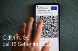 Consiglio dei Ministri n. 36 del 16 Settembre 2021 Consiglio dei Ministri n. 36 del 16 Settembre 2021