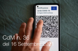 Consiglio dei Ministri n. 36 del 16 Settembre 2021