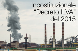 Incostituzionale il “Decreto ILVA” del 2015