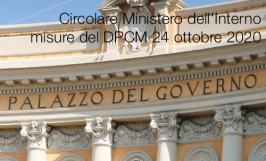Circolare Ministero dell'Interno misure del DPCM 24 ottobre 2020