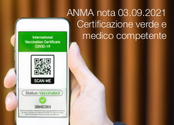 ANMA nota 03.09.2021 - Certificazione verde e medico competente
