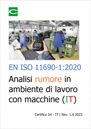 EN ISO 11690-1:2020 | Analisi rumore in ambiente di lavoro con macchine