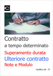 Contratto a tempo determinato superamento durata massima / Ulteriore contratto