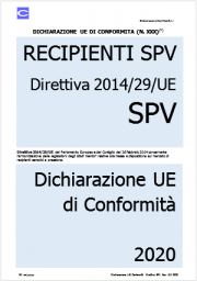 Dichiarazione UE di Conformità | Direttiva SPV Dichiarazione UE di Conformità | Direttiva SPV