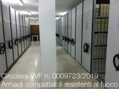 Circolare VVF n. 5014/2019 | Armadi compattabili resistenti al fuoco