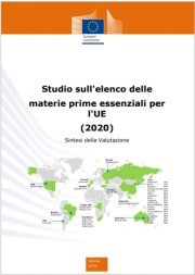 Studio elenco delle materie prime essenziali per l'UE (2020) Studio elenco delle materie prime essenziali per l'UE (2020)