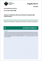 CEI 0-2:2024 / Progetto in inchiesta pubblica CEI 0-2:2024 / Progetto in inchiesta pubblica