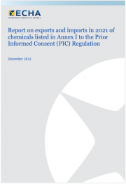 Report on exports and imports in 2021 PIC Regulation