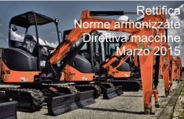  Rettifica Norme armonizzate Direttiva macchine del 13 Marzo 2015