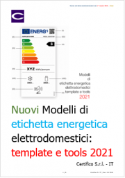 Nuovi Modelli di etichetta energetica elettrodomestici: template e tools