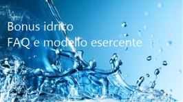 Bonus idrico: FAQ e modello esercente