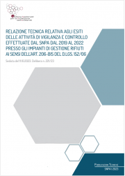 Relazione SNPA attività di vigilanza e controllo impianti di gestione rifiuti | 2019-2022