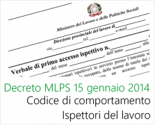 Decreto MLPS 15 gennaio 2014