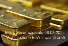 Interpello ambientale 06.03.2024 - Applicazione EoW impianti orafi