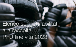 Elenco soggetti abilitati alla raccolta e gestione PFU fine vita anno 2023 Elenco soggetti abilitati alla raccolta e gestione PFU fine vita anno 2023