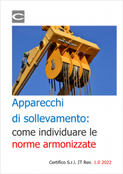 Apparecchi di sollevamento: come individuare le norme armonizzate Apparecchi di sollevamento: come individuare le norme armonizzate