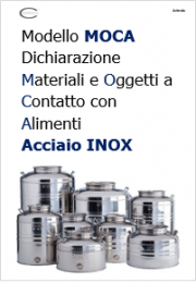 Modello Dichiarazione MOCA acciaio inox