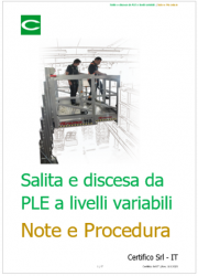 Salita e discesa da PLE a livelli variabili / Note e Procedura