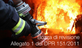 Bozza di revisione Allegato 1 del DPR 151/2011 Bozza di revisione Allegato 1 del DPR 151/2011