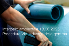 Interpello ambientale 18.06.2025 - Procedura di Verifica di Assoggettabilità a VIA Industria della gomma Interpello ambientale 18.06.2025 - Procedura di Verifica di Assoggettabilità a VIA Industria della gomma