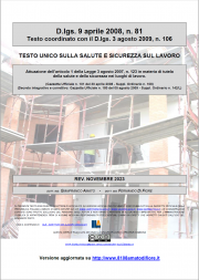 Testo Unico Sicurezza D.Lgs. 81/2008 - 11.2023