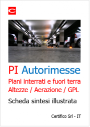 PI Autorimesse: Piani interrati e fuori terra / Altezze / Aerazione / GPL PI Autorimesse: Piani interrati e fuori terra / Altezze / Aerazione / GPL