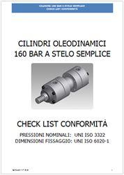Check list verifica di cilindri a stelo semplice