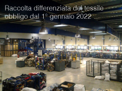 Raccolta differenziata del tessile: obbligo dal 1° gennaio 2022 Raccolta differenziata del tessile: obbligo dal 1° gennaio 2022