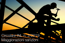 Circolare INL n. 2 del 14 gennaio 2019 | maggiorazioni sanzioni