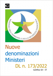 Nuove denominazioni Ministeri | DL 173/2022