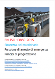 EN ISO 13850:2015 Funzione di arresto di emergenza - Testo requisiti