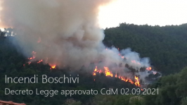Decreto Legge Incendi boschivi: Approvato CdM 02.09.2021