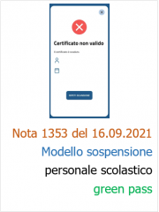 Nota 1353 del 16.09.2021- Modello sospensione personale scolastico green pass 