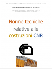 Norme tecniche relative alle costruzioni CNR Norme tecniche relative alle costruzioni CNR