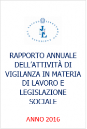 Rapporto annuale Ispettorato Nazionale del Lavoro 2016