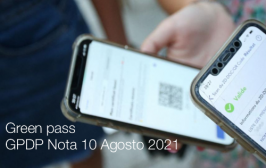 Green pass: GPDP Nota del 10 Agosto 2021