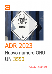 ADR 2023 | Nuovo numero ONU: UN 3550