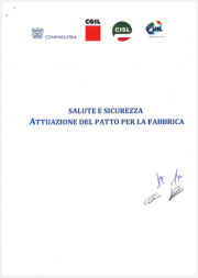 Salute e sicurezza - Attuazione del Patto della fabbrica